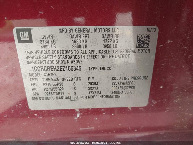 Chevrolet Silverado 1500 1lt 2014 1GCRCREH2EZ166346 Image 9