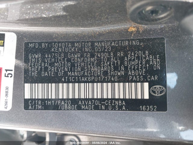 Toyota CAMRY LE 2023 4T1C11AK6PU171740 Image 9