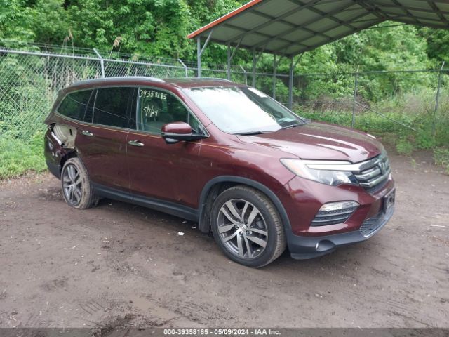 Auction sale of the 2016 Honda Pilot Touring, vin: 5FNYF6H96GB111039, lot number: 39358185