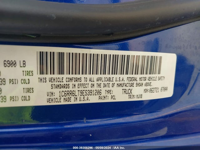 1C6RR6LT9ES391206 RAM 1500 Lone Star