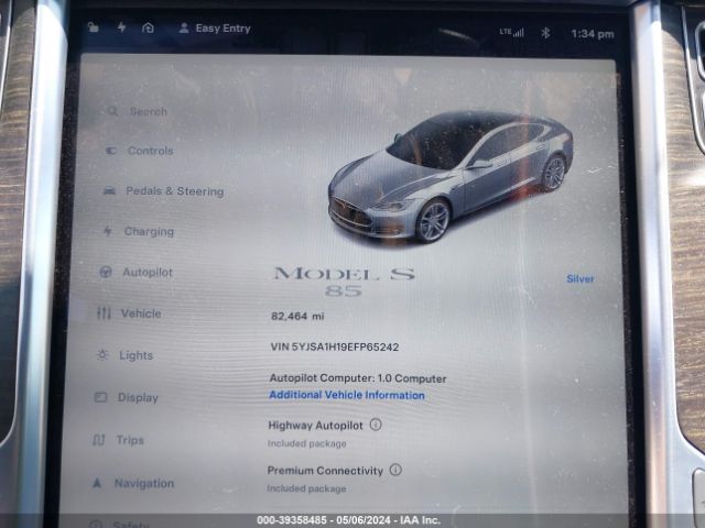 5YJSA1H19EFP65242 Tesla Model S P85