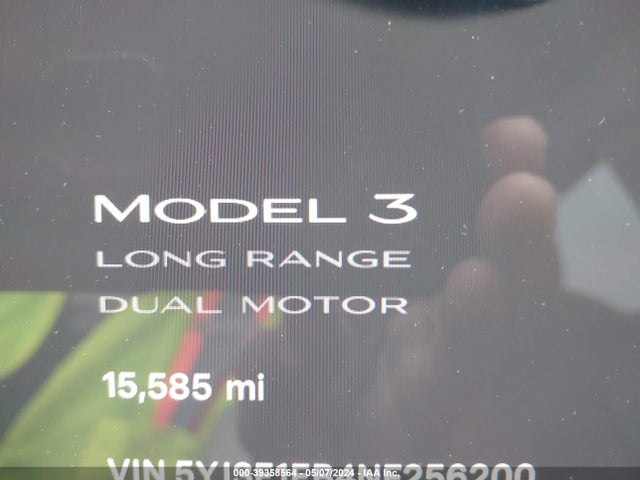 Tesla Model 3 Long Range Dual Motor All-wheel Drive 2022 5YJ3E1EB4NF256200 Image 14