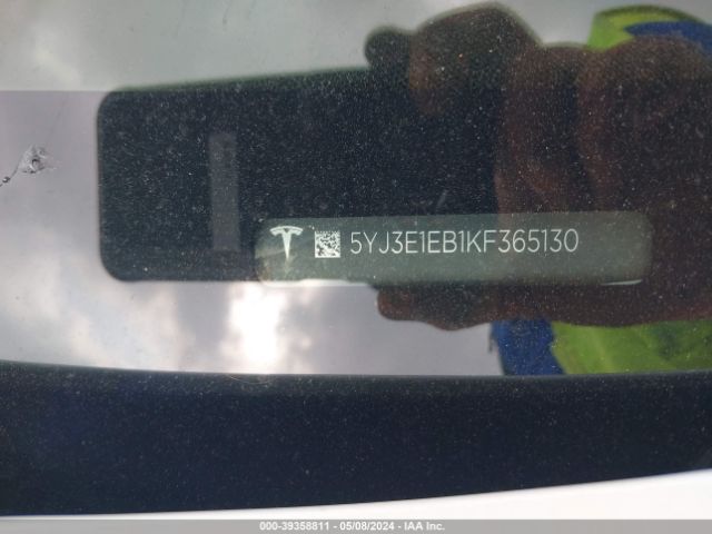 5YJ3E1EB1KF365130 Tesla Model 3 Long Range/performance