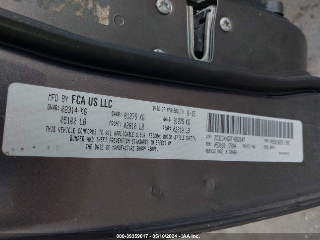 2C3CDXHGXFH862047 Dodge Charger Sxt