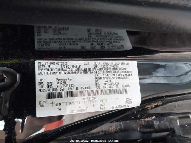 Ford FOCUS SE 2017 1FADP3FE2HL276553 Image 9