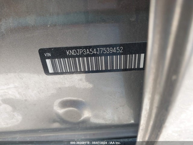 KIA SOUL + 2018 KNDJP3A54J7539452 Image 9