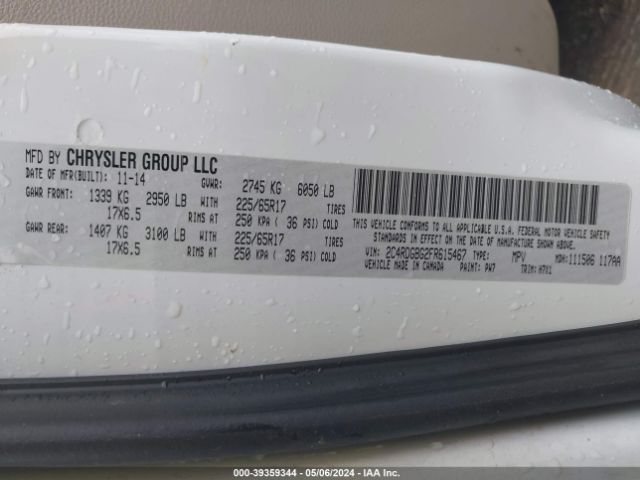 2C4RDGBG2FR615467 Dodge Grand Caravan American Value Pkg