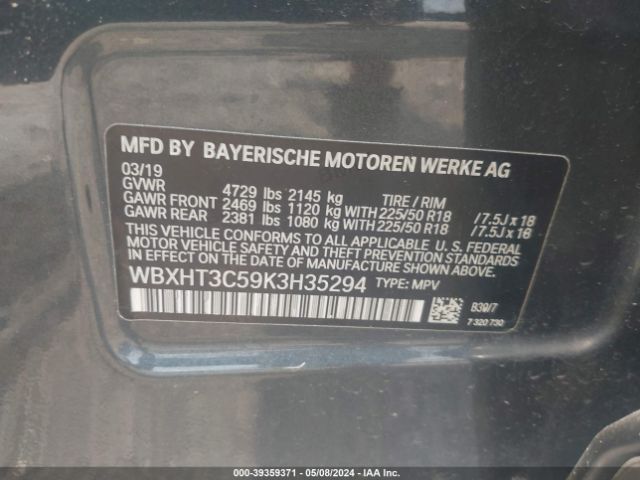 WBXHT3C59K3H35294 BMW X1 Xdrive28i