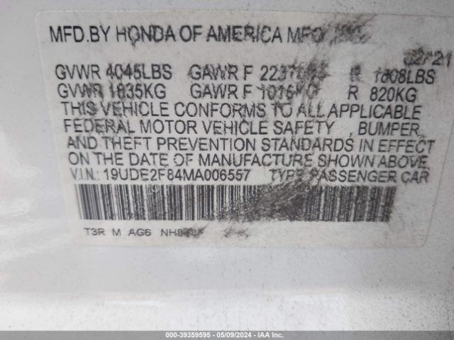 19UDE2F84MA006557 Acura Ilx Premium   A-spec Packages/technology   A-spec Packages