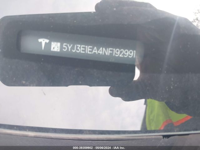 5YJ3E1EA4NF192991 Tesla Model 3 Rear-wheel Drive