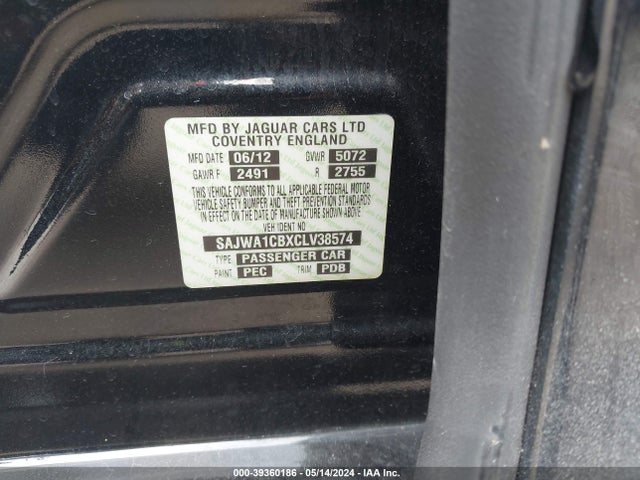 2012 JAGUAR XJ SAJWA1CBXCLV38574 Photo 8