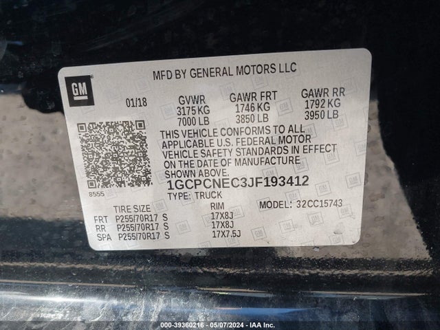 Chevrolet Silverado 1500 Ls 2018 1GCPCNEC3JF193412 Image 9
