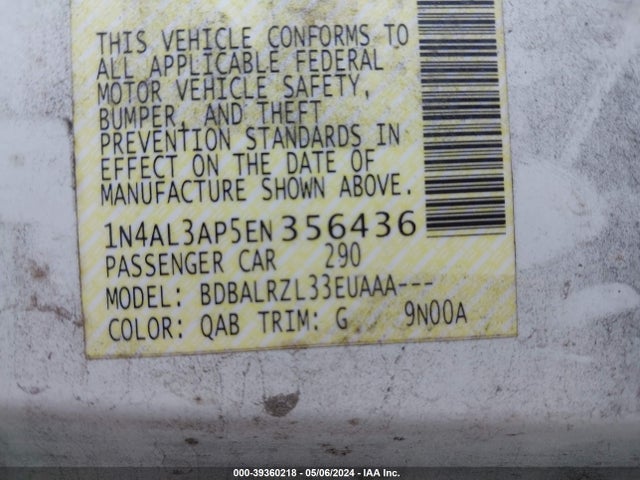 Nissan Altima 2.5 S 2014 1N4AL3AP5EN356436 Image 9
