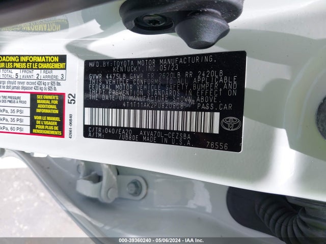 Toyota CAMRY SE 2023 4T1T11AK2PU820806 Image 9