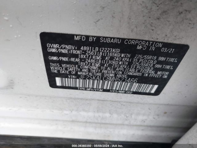 JF2SKALC8MH523466 Subaru Forester Sport