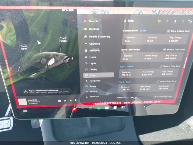 7SAYGAEE9PF766445 Tesla Model Y Awd/long Range Dual Motor All-wheel Drive