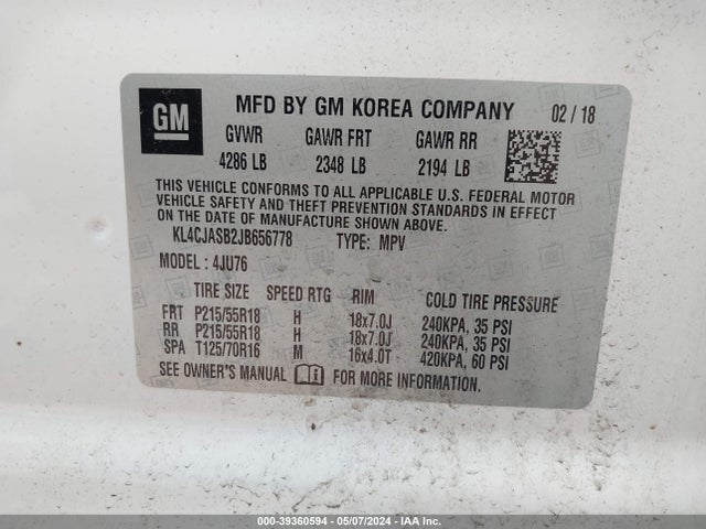 Buick Encore Preferred 2018 KL4CJASB2JB656778 Image 9