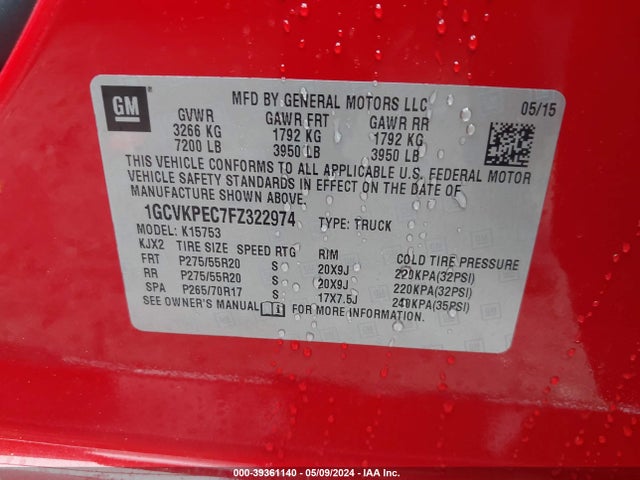 Chevrolet Silverado 1500 Ls 2015 1GCVKPEC7FZ322974 Image 9