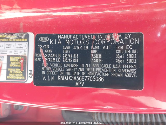 KIA Soul ! 2014 KNDJX3A56E7705086 Image 9