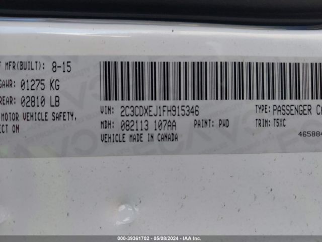 2C3CDXEJ1FH915346 Dodge Charger Srt 392