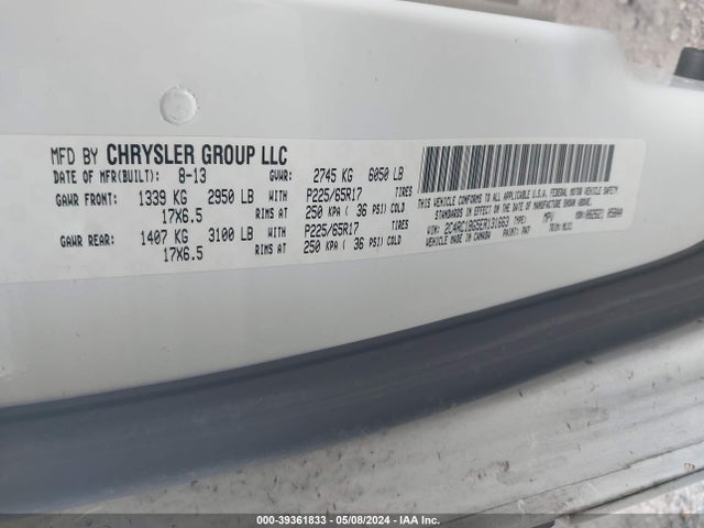 2C4RC1BG5ER131663 Chrysler Town & Country Touring
