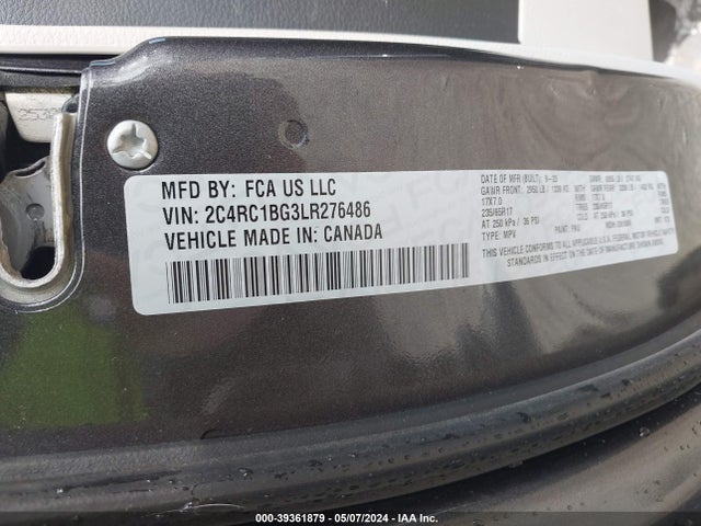2C4RC1BG3LR276486 Chrysler Pacifica Touring L