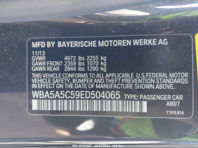 WBA5A5C59ED504065 BMW 528I
