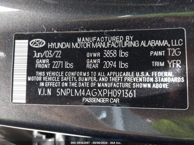 Hyundai ELANTRA SEL 2023 5NPLM4AGXPH091361 Image 9