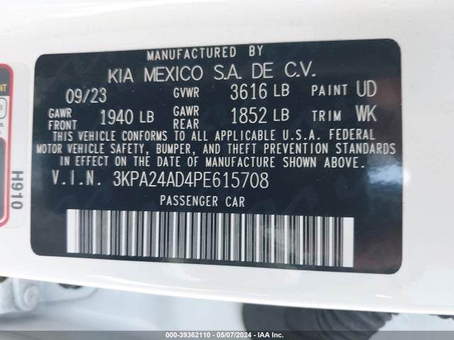 KIA RIO S 2023 3KPA24AD4PE615708 Image 9