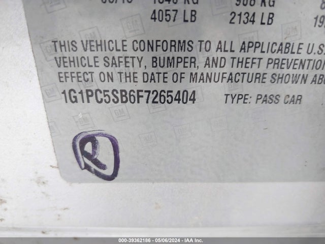 Chevrolet Cruze 1lt Auto 2015 1G1PC5SB6F7265404 Image 9