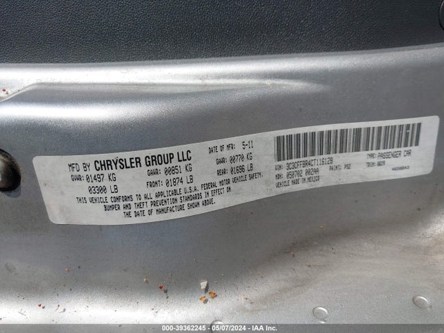 2012 FIAT 500 3C3CFFBR4CT116128 Photo 8