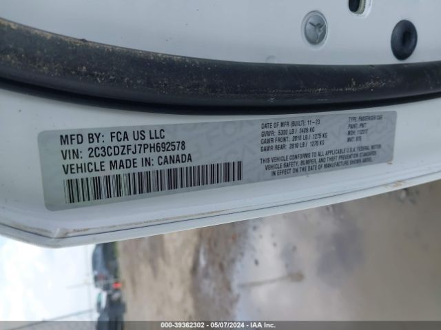 2C3CDZFJ7PH692578 Dodge Challenger R/t Scat Pack