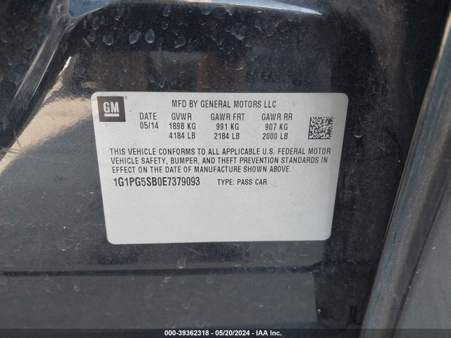 Chevrolet CRUZE LTZ 2014 1G1PG5SB0E7379093 Image 17