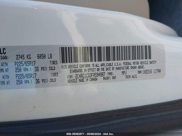 2C4RC1CG3FR594997 Chrysler Town & Country Touring-l