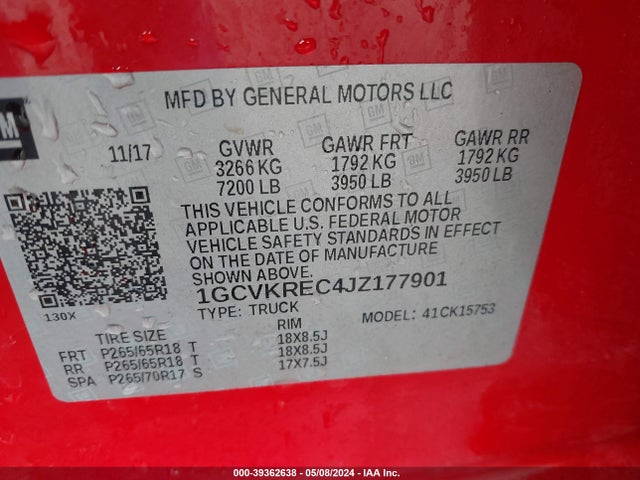 Chevrolet Silverado 1500 2lt 2018 1GCVKREC4JZ177901 Image 9