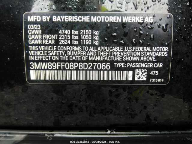 3MW89FF08P8D27066 BMW 330i Xdrive