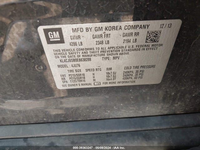 KL4CJBSB0EB638288 Buick Encore Convenience