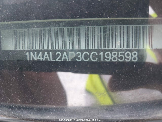 39363818 :رقم المزاد ، 1N4AL2AP3CC198598 vin ، 2012 Nissan Altima 2.5 S مزاد بيع