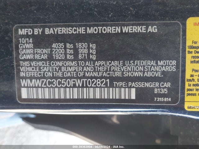 2015 MINI COUNTRYMAN WMWZC3C50FWT02821 Photo 8