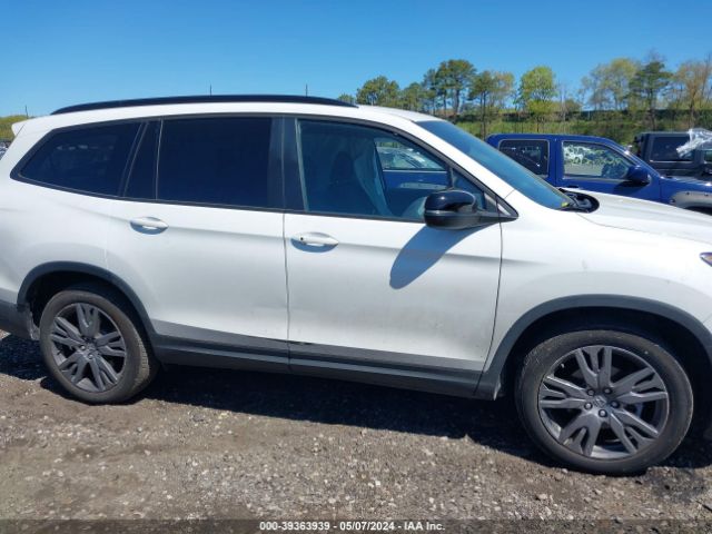5FNYF6H39NB102652 Honda Pilot Awd Sport