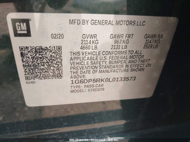 1G6DP5RK0L0133573 Cadillac Ct5 Sport