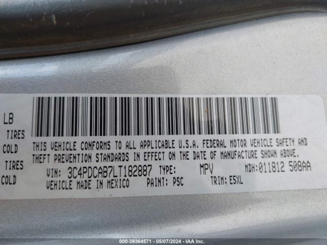 3C4PDCAB7LT182887 Dodge Journey Se Value