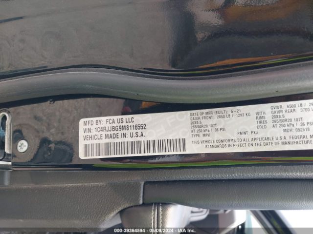 2021 JEEP GRAND CHEROKEE L 1C4RJJBG9M8116552 Photo 8
