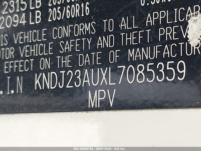 KIA SOUL LX 2020 KNDJ23AUXL7085359 Image 9