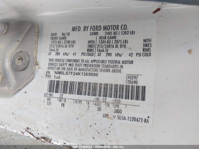 Ford Transit Connect Xlt 2019 NM0LS7F24K1385890 Image 9