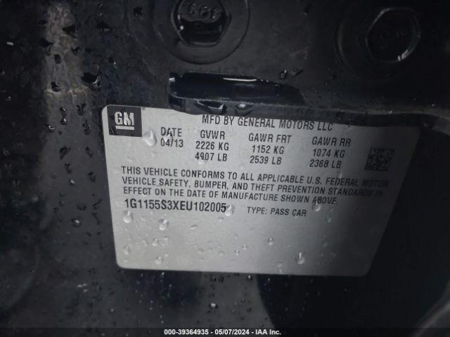 1G1155S3XEU102005 Chevrolet IMPALA 2LZ