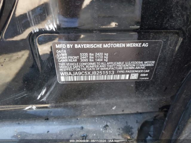 WBAJA9C5XJB251513 BMW 530e Iperformance