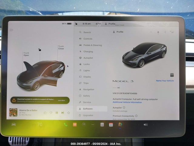 Tesla Model 3 Rear-wheel Drive 2022 5YJ3E1EA5NF104689 Image 7