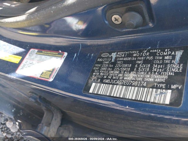Hyundai Tucson Limited 2014 KM8JUCAG7EU798174 Image 9