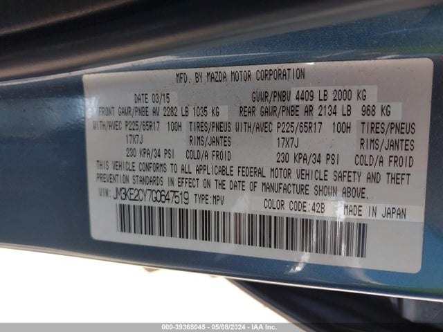 Mazda Cx-5 Touring 2016 JM3KE2CY7G0647519 Image 9